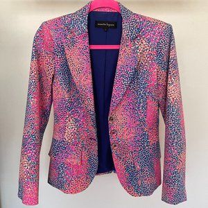 Nanette Lepore Neon Flower Print Blazer